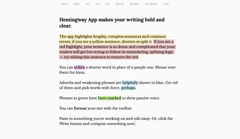 Hemmingway Editor For Blog Articles