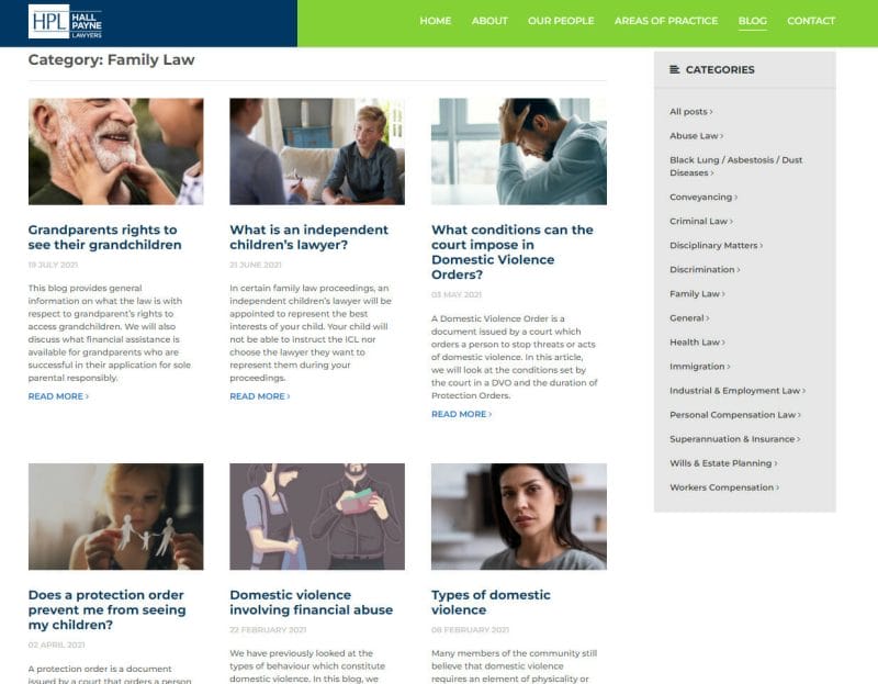 A Complete Guide to Family Law Marketing 13 Hall Payne Lawyers Family law blog page
